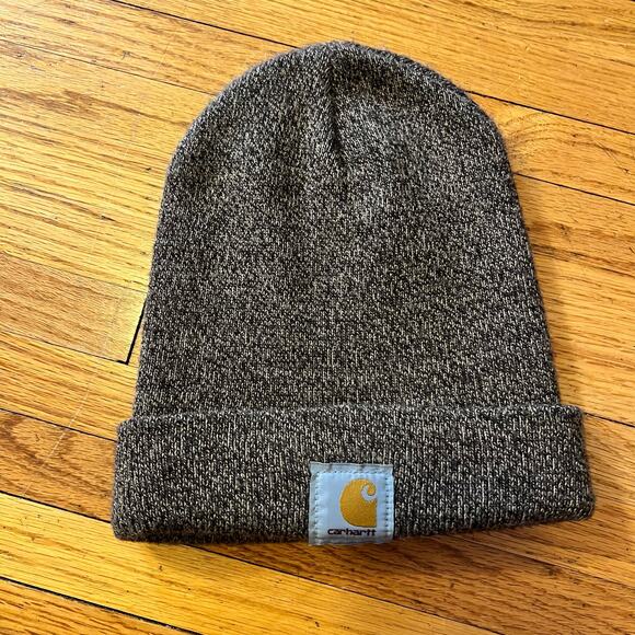 Carhartt Adult One Size Knit Cuffed Beanie Winter Hat Brown Heather - Picture 1 of 3